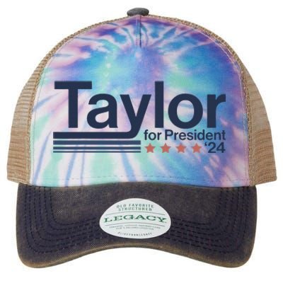 Taylor For President 2024 Taylor First Name Legacy Tie Dye Trucker Hat