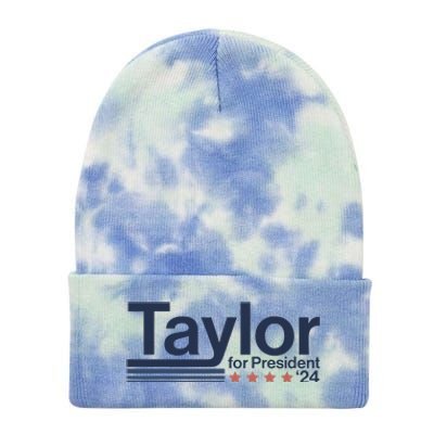 Taylor For President 2024 Taylor First Name Tie Dye 12in Knit Beanie