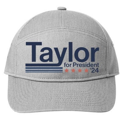 Taylor For President 2024 Taylor First Name 7-Panel Snapback Hat