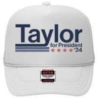 Taylor For President 2024 Taylor First Name High Crown Mesh Back Trucker Hat