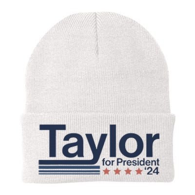 Taylor For President 2024 Taylor First Name Knit Cap Winter Beanie