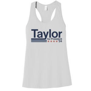 Taylor For President 2024 Taylor First Name Women's Racerback Tank