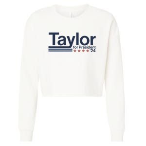 Taylor For President 2024 Taylor First Name Cropped Pullover Crew