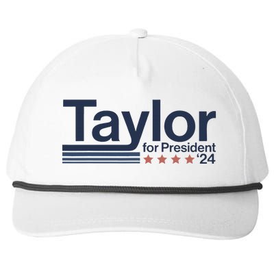 Taylor For President 2024 Taylor First Name Snapback Five-Panel Rope Hat