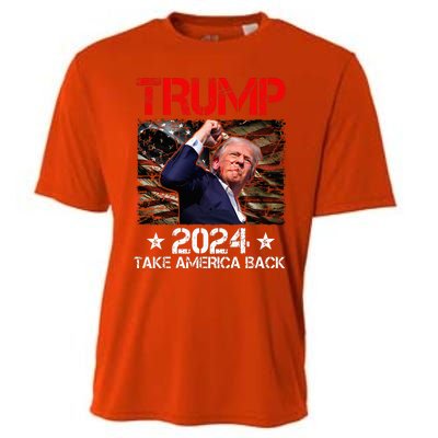 Trump Fist Pump Shot At Trump 2024 Trump Survives Rally Cooling Performance Crew T-Shirt