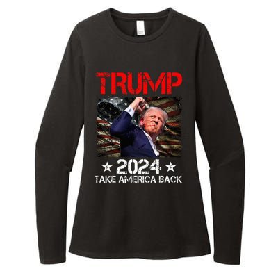 Trump Fist Pump Shot At Trump 2024 Trump Survives Rally Womens CVC Long Sleeve Shirt