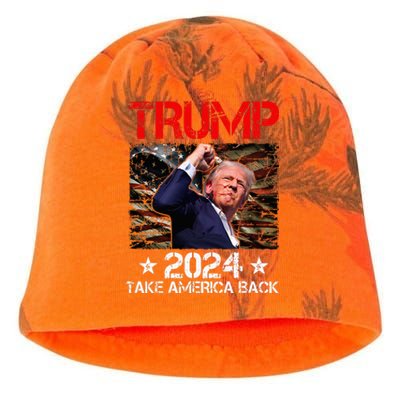 Trump Fist Pump Shot At Trump 2024 Trump Survives Rally Kati - Camo Knit Beanie