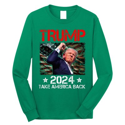 Trump Fist Pump Shot At Trump 2024 Trump Survives Rally Long Sleeve Shirt