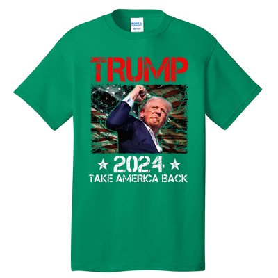 Trump Fist Pump Shot At Trump 2024 Trump Survives Rally Tall T-Shirt