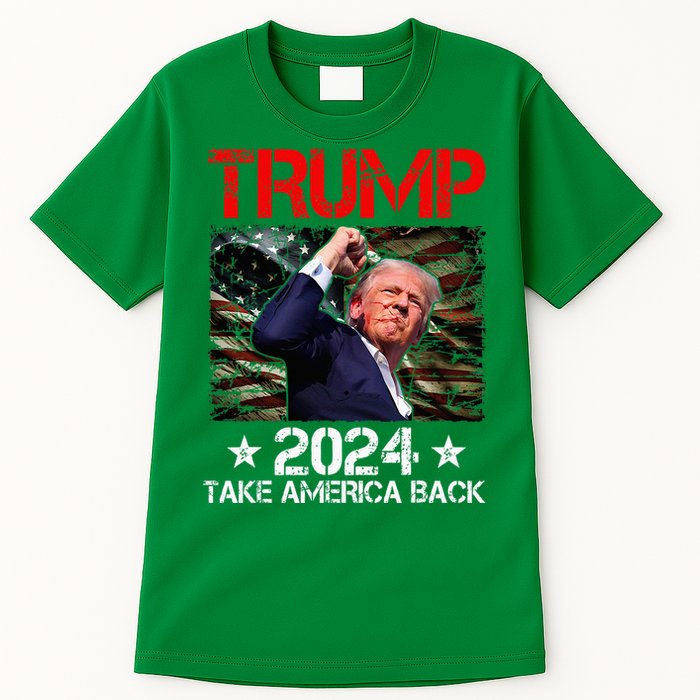 Trump Fist Pump Shot At Trump 2024 Trump Survives Rally Tall T-Shirt