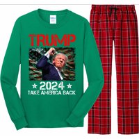 Trump Fist Pump Shot At Trump 2024 Trump Survives Rally Long Sleeve Pajama Set