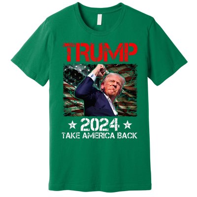 Trump Fist Pump Shot At Trump 2024 Trump Survives Rally Premium T-Shirt