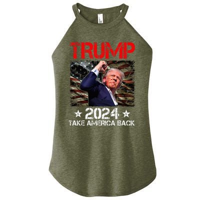 Trump Fist Pump Shot At Trump 2024 Trump Survives Rally Women's Perfect Tri Rocker Tank