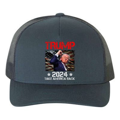 Trump Fist Pump Shot At Trump 2024 Trump Survives Rally Yupoong Adult 5-Panel Trucker Hat