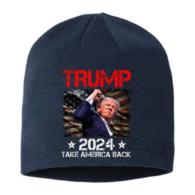 Trump Fist Pump Shot At Trump 2024 Trump Survives Rally Sustainable Beanie