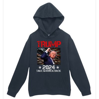 Trump Fist Pump Shot At Trump 2024 Trump Survives Rally Urban Pullover Hoodie