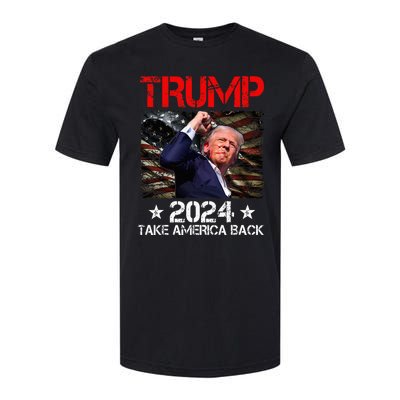 Trump Fist Pump Shot At Trump 2024 Trump Survives Rally Softstyle CVC T-Shirt