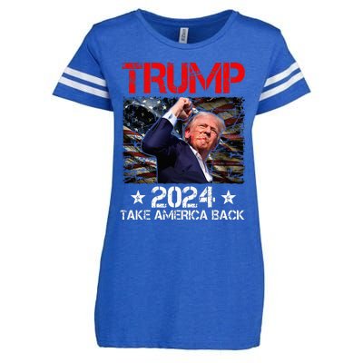 Trump Fist Pump Shot At Trump 2024 Trump Survives Rally Enza Ladies Jersey Football T-Shirt