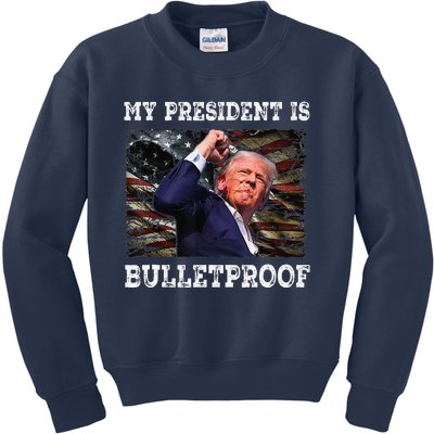 Trump Fist Pump Shot At Trump 2024 Trump Survives Rally Kids Sweatshirt