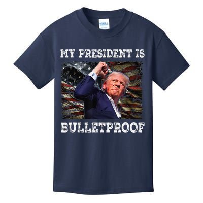 Trump Fist Pump Shot At Trump 2024 Trump Survives Rally Kids T-Shirt