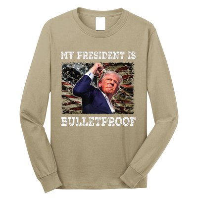 Trump Fist Pump Shot At Trump 2024 Trump Survives Rally Long Sleeve Shirt