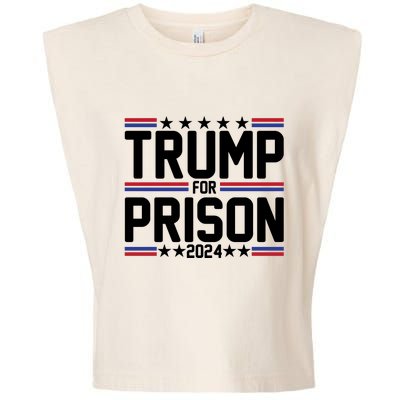 Trump For Prison 2024 Funny Political Garment-Dyed Women's Muscle Tee