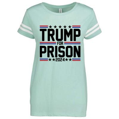 Trump For Prison 2024 Funny Political Enza Ladies Jersey Football T-Shirt