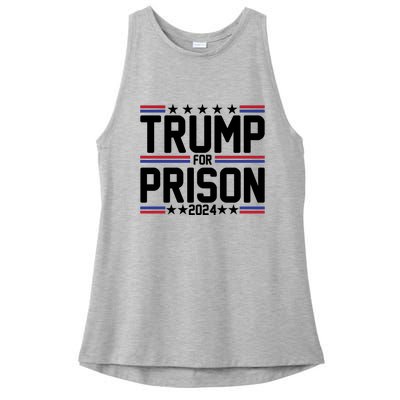 Trump For Prison 2024 Funny Political Ladies PosiCharge Tri-Blend Wicking Tank