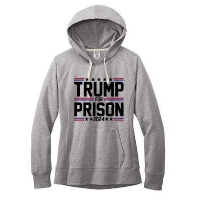 Trump For Prison 2024 Funny Political Women's Fleece Hoodie