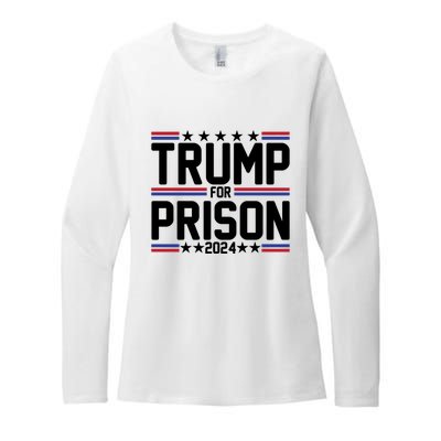 Trump For Prison 2024 Funny Political Womens CVC Long Sleeve Shirt