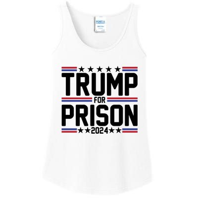 Trump For Prison 2024 Funny Political Ladies Essential Tank