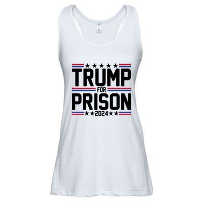 Trump For Prison 2024 Funny Political Ladies Essential Flowy Tank