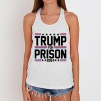 Trump For Prison 2024 Funny Political Women's Knotted Racerback Tank