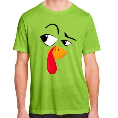 Turkey Face Pilgrim Funny Thanksgiving Costume Adult ChromaSoft Performance T-Shirt