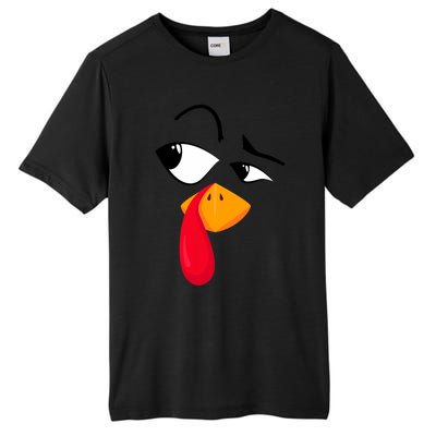 Turkey Face Pilgrim Funny Thanksgiving Costume Tall Fusion ChromaSoft Performance T-Shirt