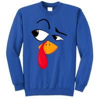 Turkey Face Pilgrim Funny Thanksgiving Costume Sweatshirt