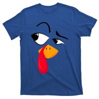 Turkey Face Pilgrim Funny Thanksgiving Costume T-Shirt