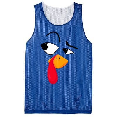 Turkey Face Pilgrim Funny Thanksgiving Costume Mesh Reversible Basketball Jersey Tank