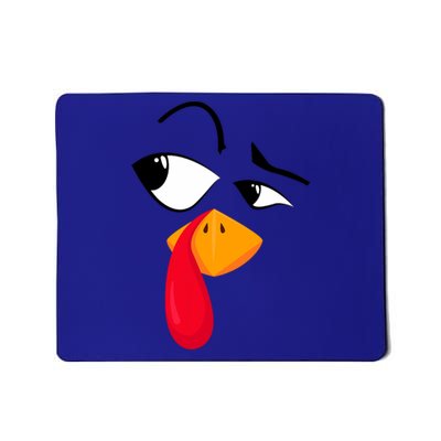 Turkey Face Pilgrim Funny Thanksgiving Costume Mousepad