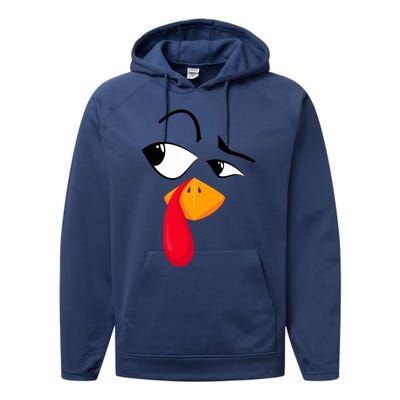 Turkey Face Pilgrim Funny Thanksgiving Costume Performance Fleece Hoodie