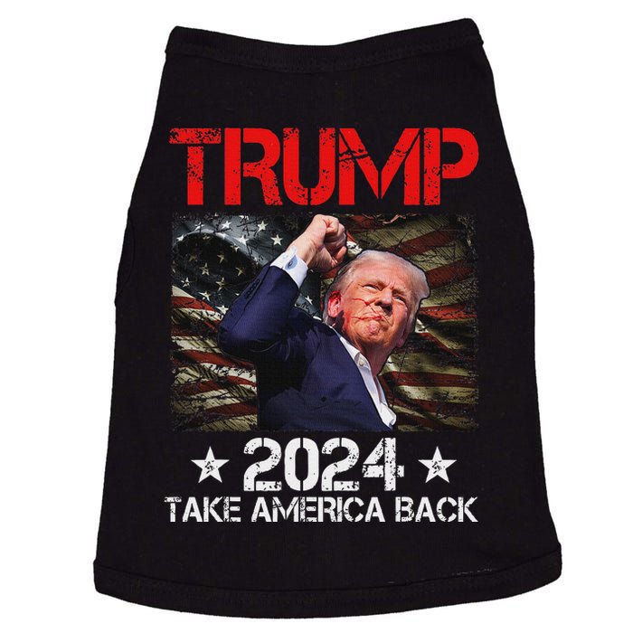 Trump Fist Pump Survives 2024 Rally Bold Design Doggie Tank