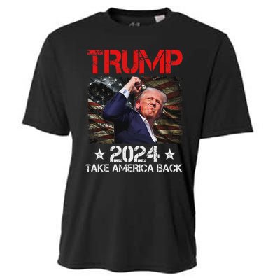 Trump Fist Pump Survives 2024 Rally Bold Design Cooling Performance Crew T-Shirt