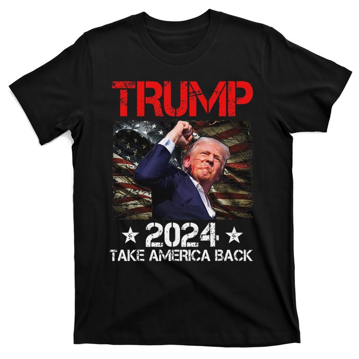 Trump Fist Pump Survives 2024 Rally Bold Design T-Shirt