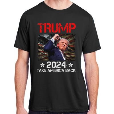 Trump Fist Pump Survives 2024 Rally Bold Design Adult ChromaSoft Performance T-Shirt