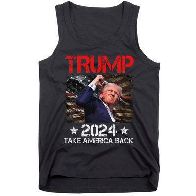 Trump Fist Pump Survives 2024 Rally Bold Design Tank Top