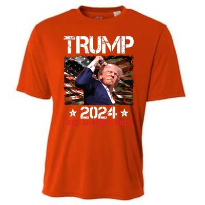 Trump Fist Pump Shot At Trump 2024 Trump Survives Rally Cooling Performance Crew T-Shirt