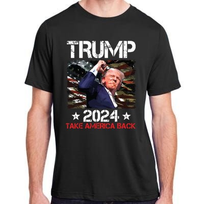 Trump Fist Pump Shot At Trump 2024 Trump Survives Rally Adult ChromaSoft Performance T-Shirt