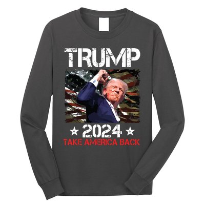 Trump Fist Pump Shot At Trump 2024 Trump Survives Rally Long Sleeve Shirt