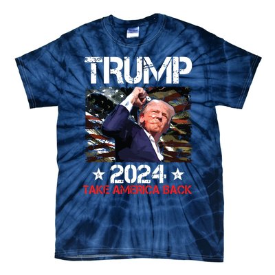 Trump Fist Pump Shot At Trump 2024 Trump Survives Rally Tie-Dye T-Shirt