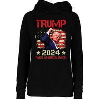 Trump Fist Pump Shot At Trump 2024 Trump Survives Rally Womens Funnel Neck Pullover Hood